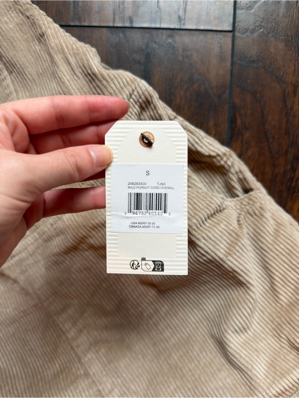 NWT Billabong Wild Pursuit Cord Overalls - Picture 2 of 7